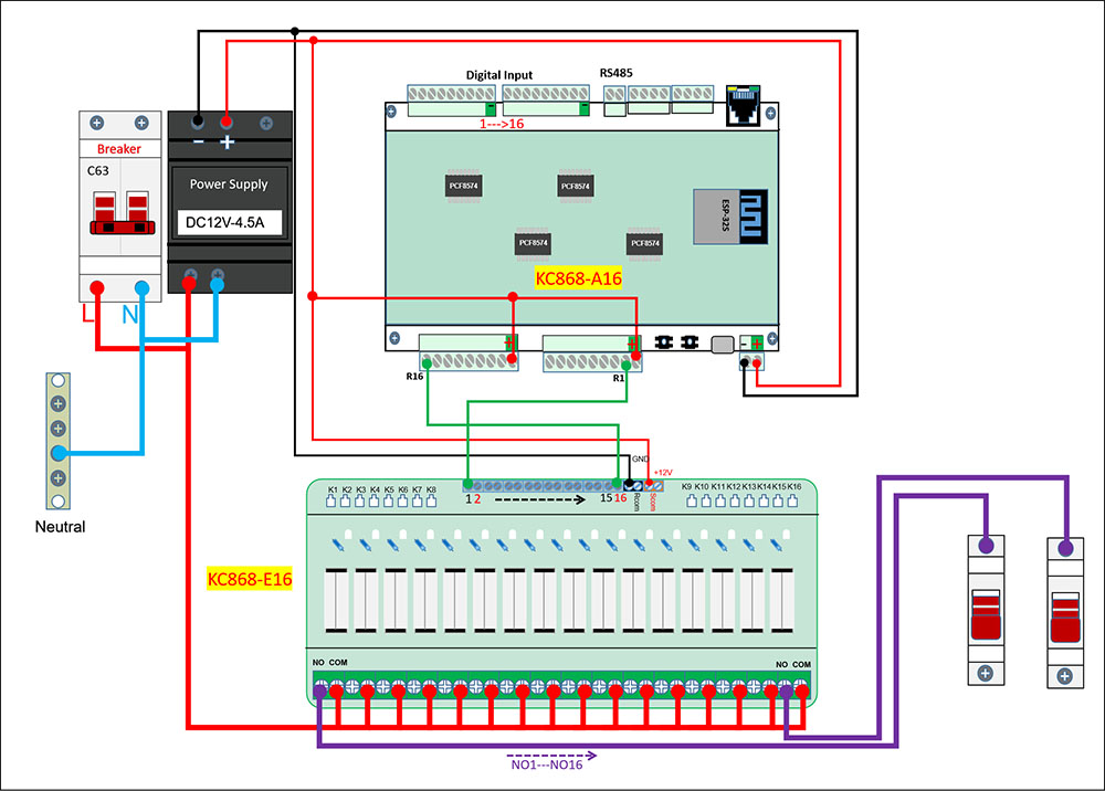 16 channel relay