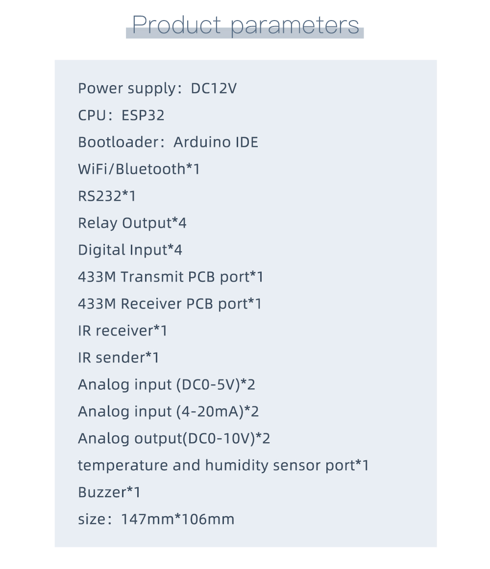 esp32 relay specification