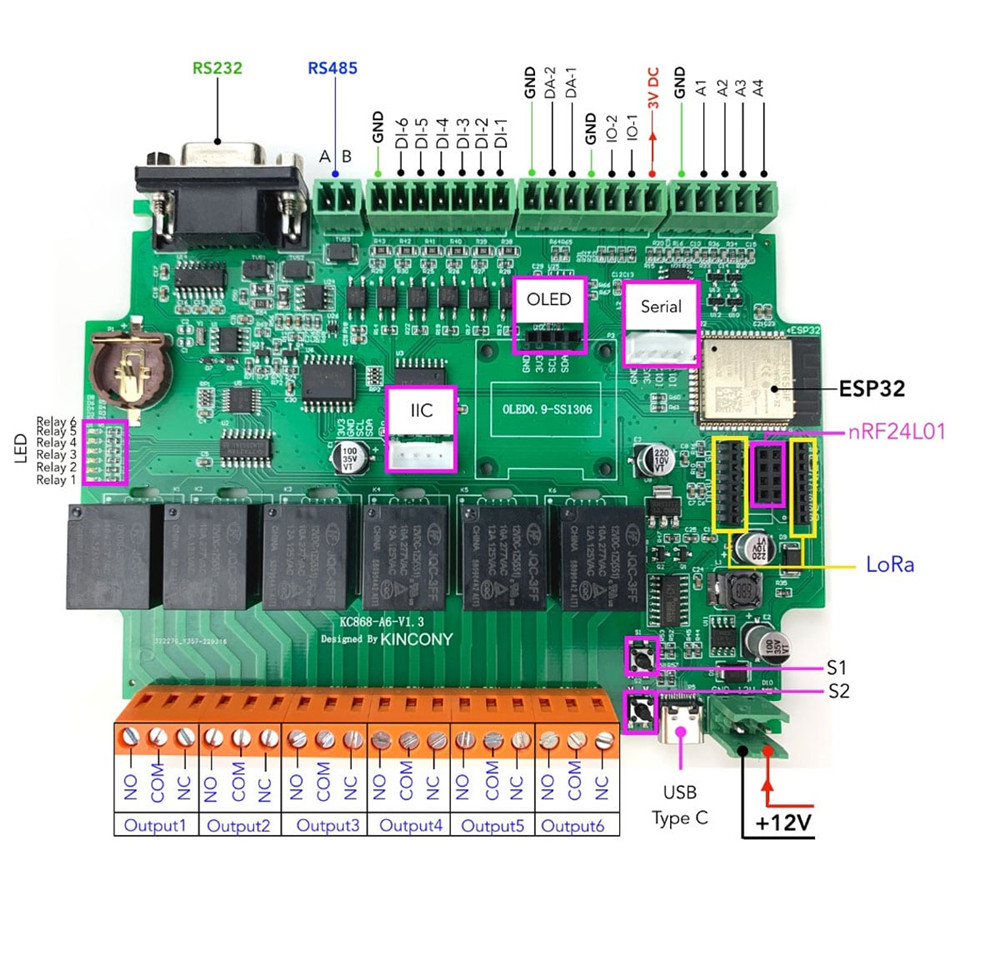 kc868-a6 esp32 relay